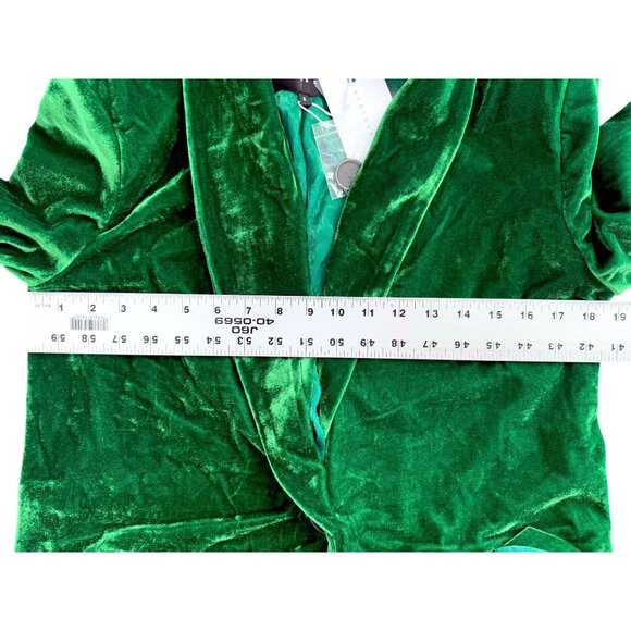 Endless Rose Women S Velvet Single Breasted Blazer Light Green NWT - Picture 4 of 7